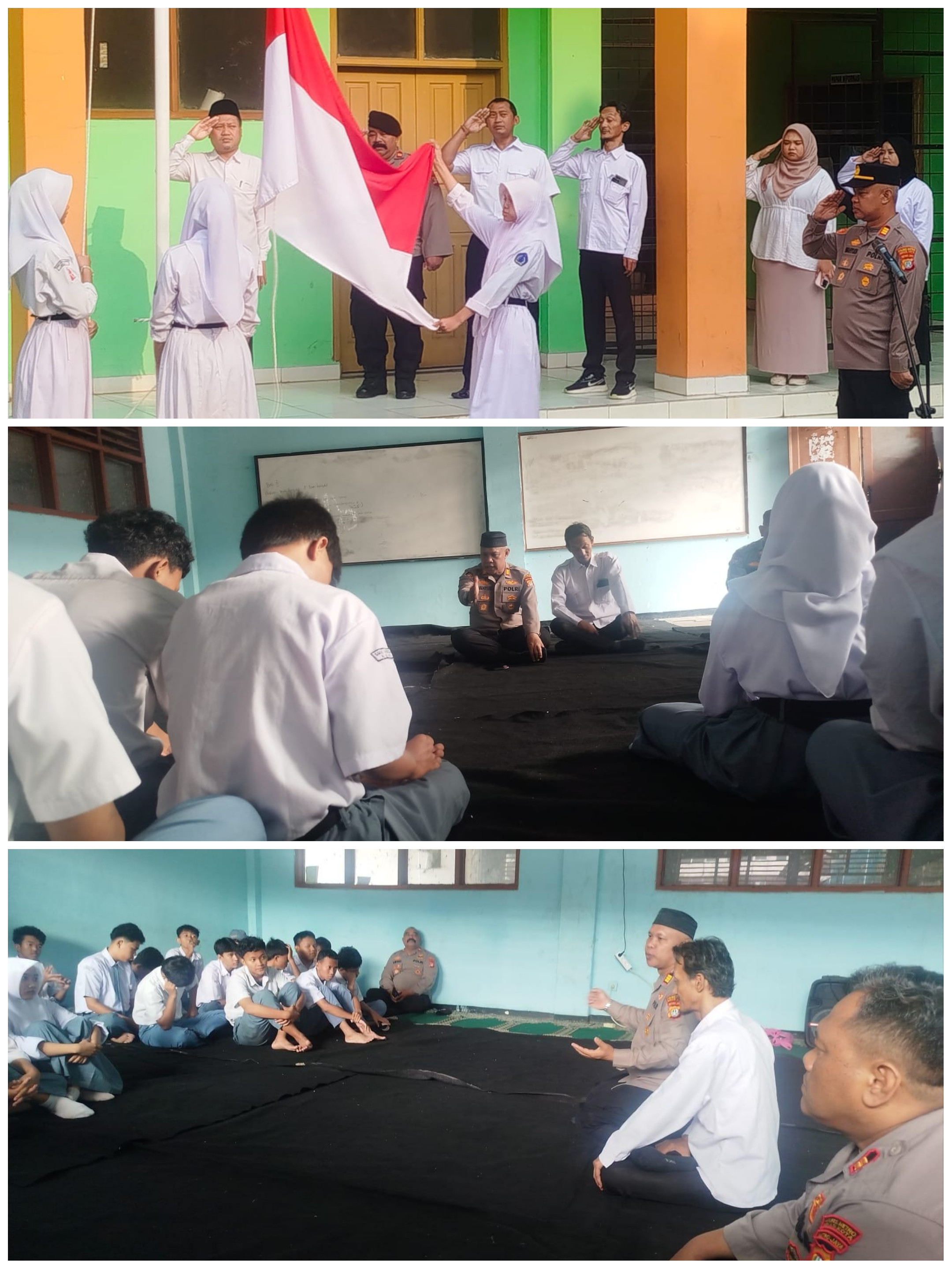 Jaga Pelajar di SMKS Abdi Karya Bekasi, Kapolsek Pondok Gede Tegaskan Maklumat Kapolres