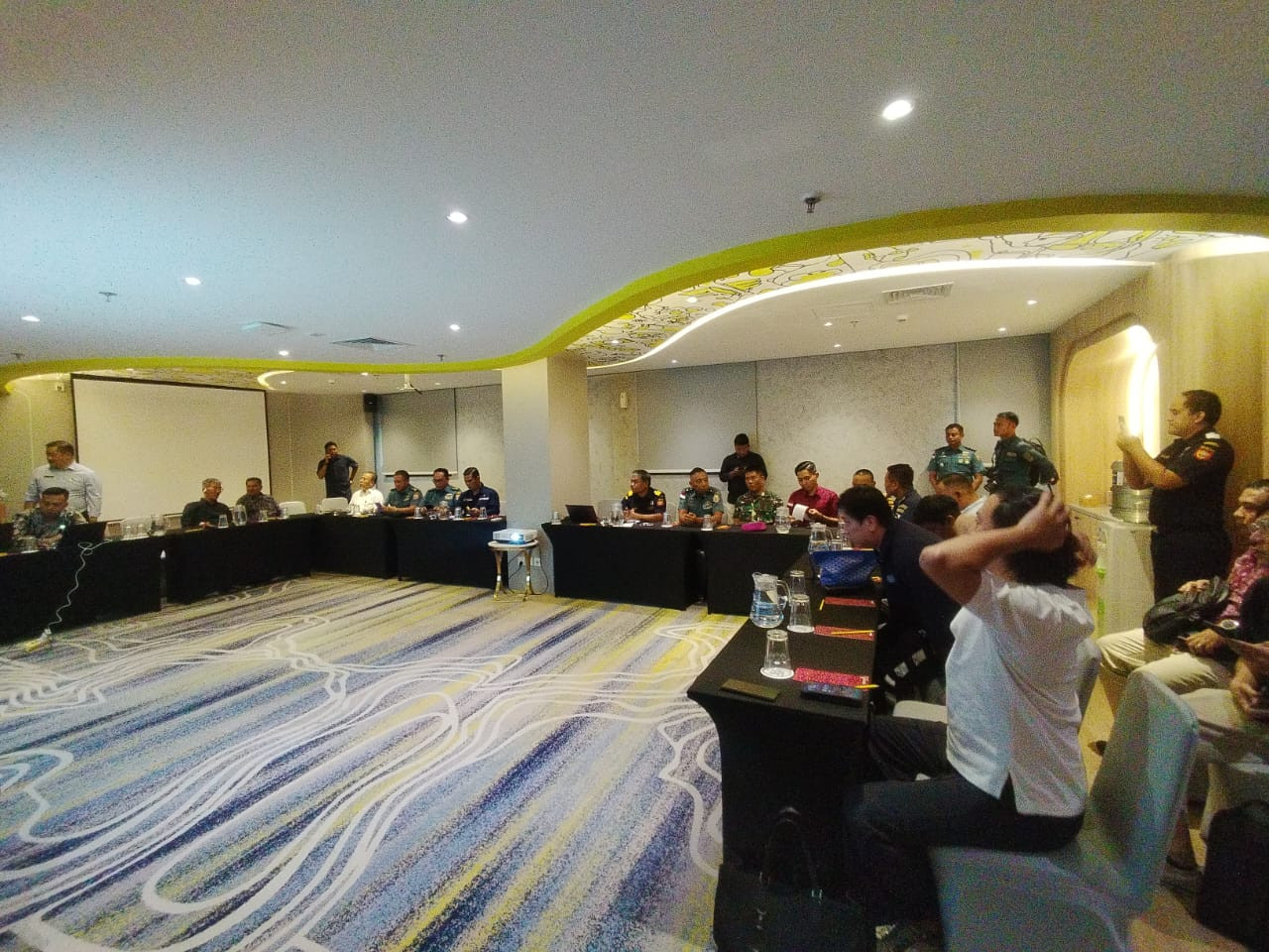 Lanal Bintan Ikuti Kegiatan Rakor Shio To Ship (STS) Labuh Jangkar Kawasan Tanjung Berakit