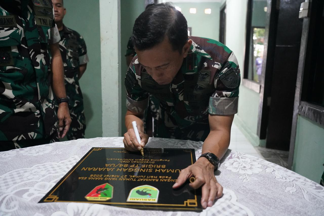 Pangdam XVIII/Kasuari Tinjau Pembangunan Rumah Singgah Brigif TP 84/UA di Manokwari