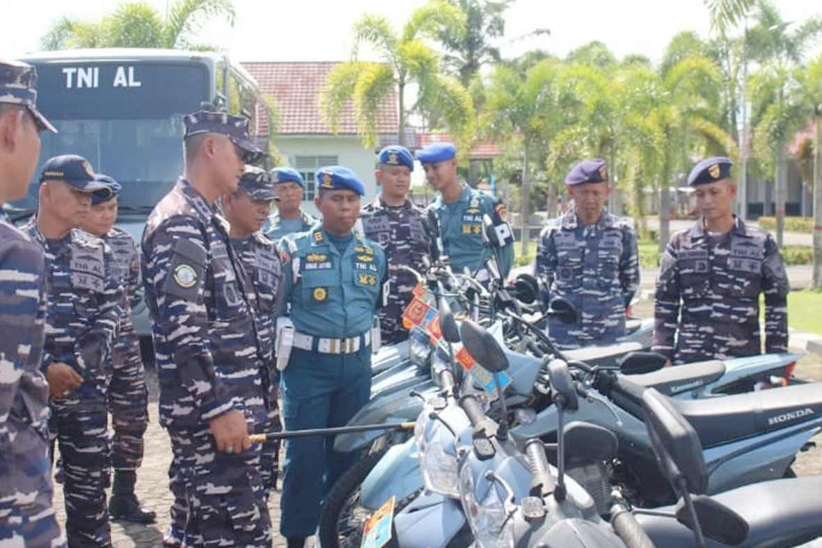 Lanal Bengkulu Laksanakan Apel Pengecekan Kendaraan Dinas