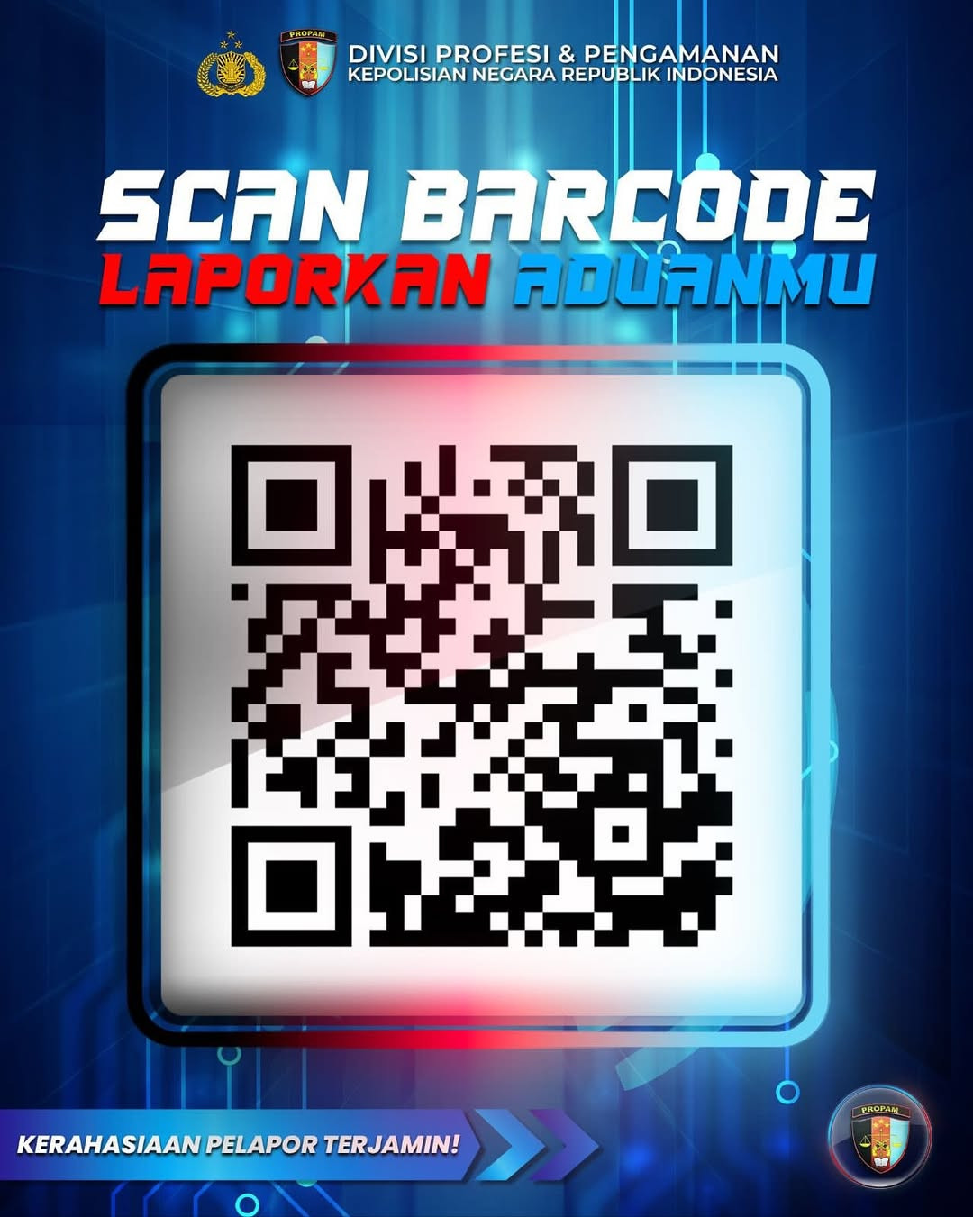 Propam Polri Luncurkan Layanan Pengaduan Cepat, Cukup Scan QR dan Lapor!
