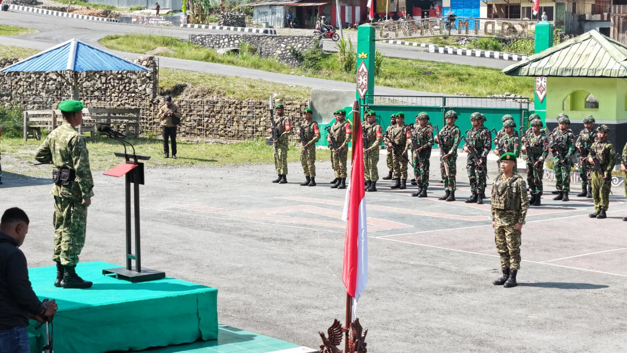 HUT Ke-81 TNI Tahun 2026, Kodim 1714/Puncak Jaya Gelar Upacara, Dipererat Kebersamaan TNI dan Kepolisian
