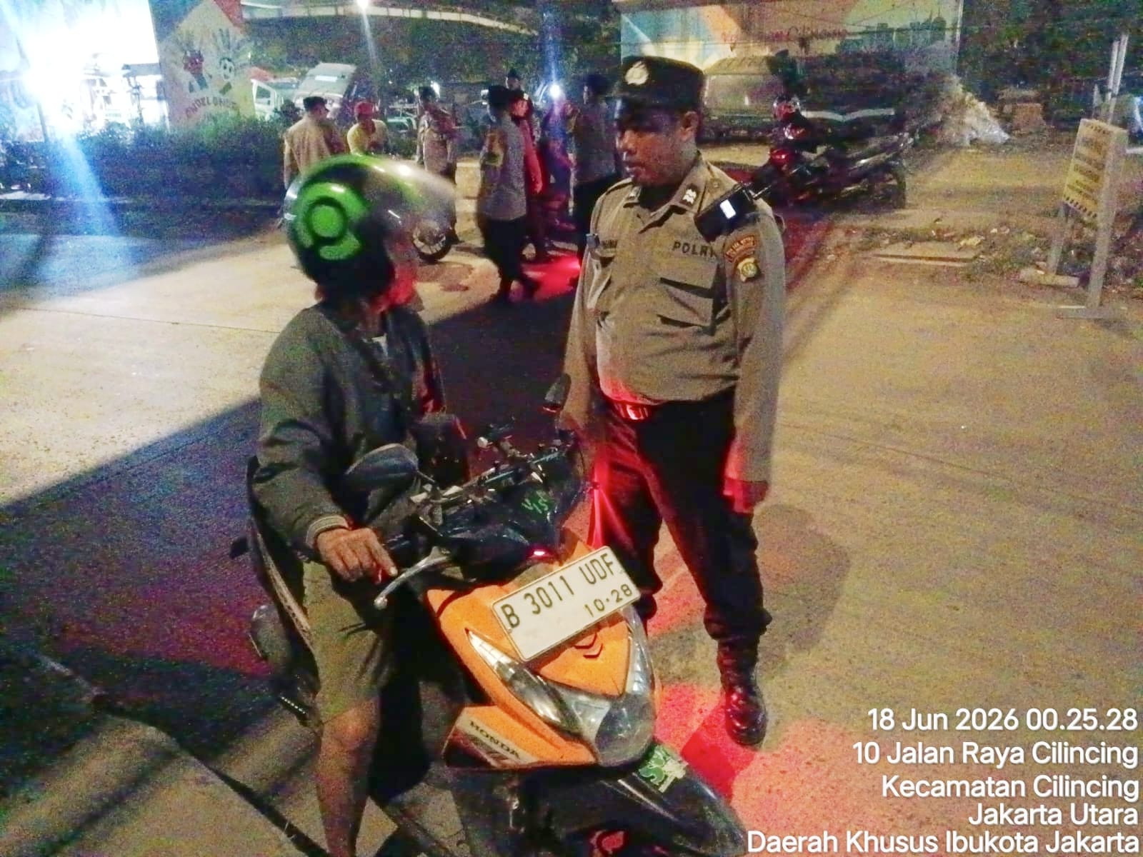 Polsek Cilincing Gelar Patroli KRYD dan Razia Stasioner, Antisipasi Tawuran serta Kejahatan Jalanan