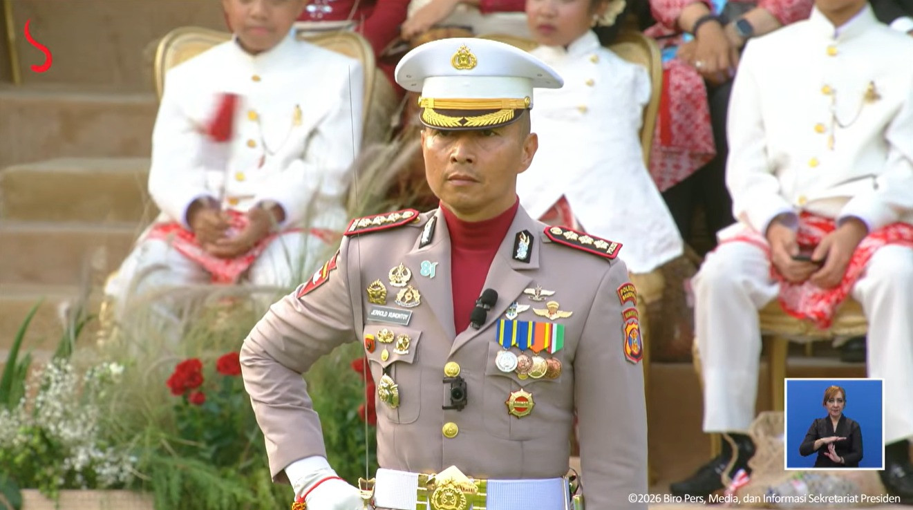 Mengenal Sosok Kombes Jerrold, Danup Penurunan Bendera Merah Putih HUT RI ke-81 di Istana
