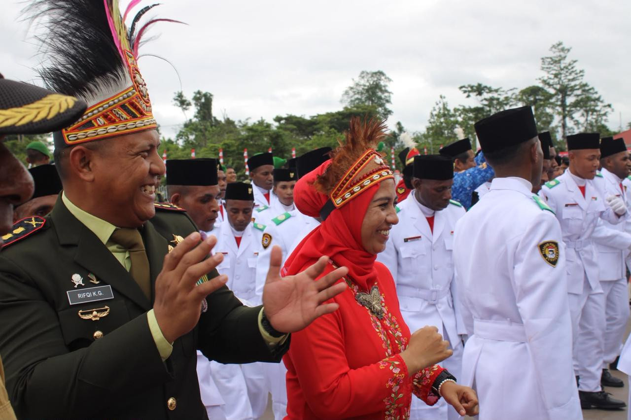 Upacara HUT ke-81 RI di Yahukimo Berlangsung Khidmat, Bupati Didimus Yahuli Pimpin Langsung