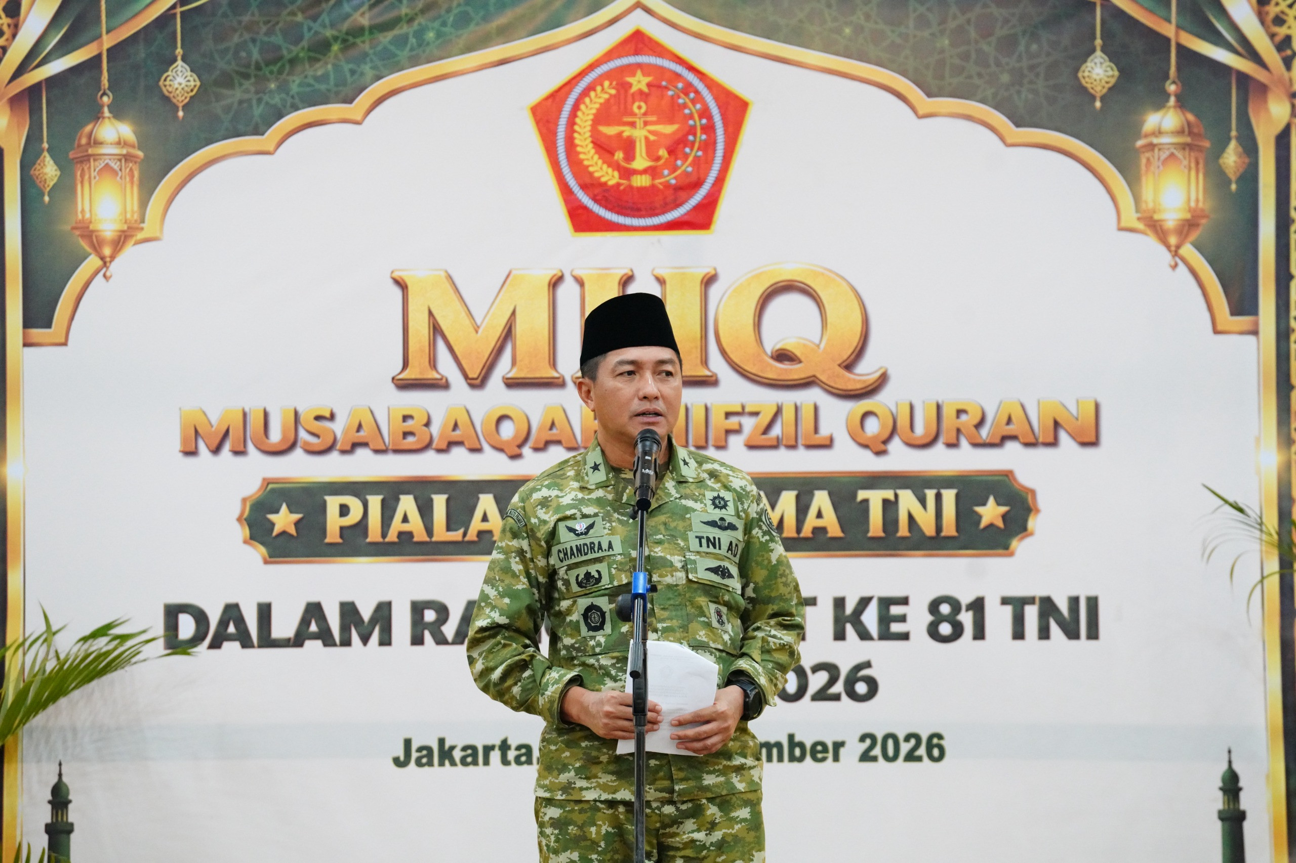 Kapusbintal TNI Buka MHQ Piala Panglima TNI