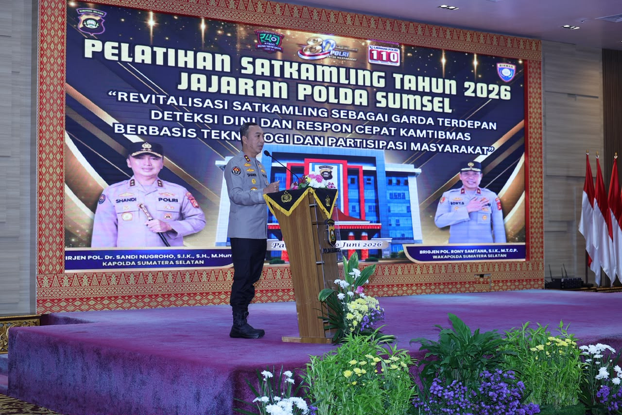 Buka Pelatihan Satkamling 2026, Kapolda Sumsel Tekankan Gotong Royong dan Pemanfaatan Teknologi