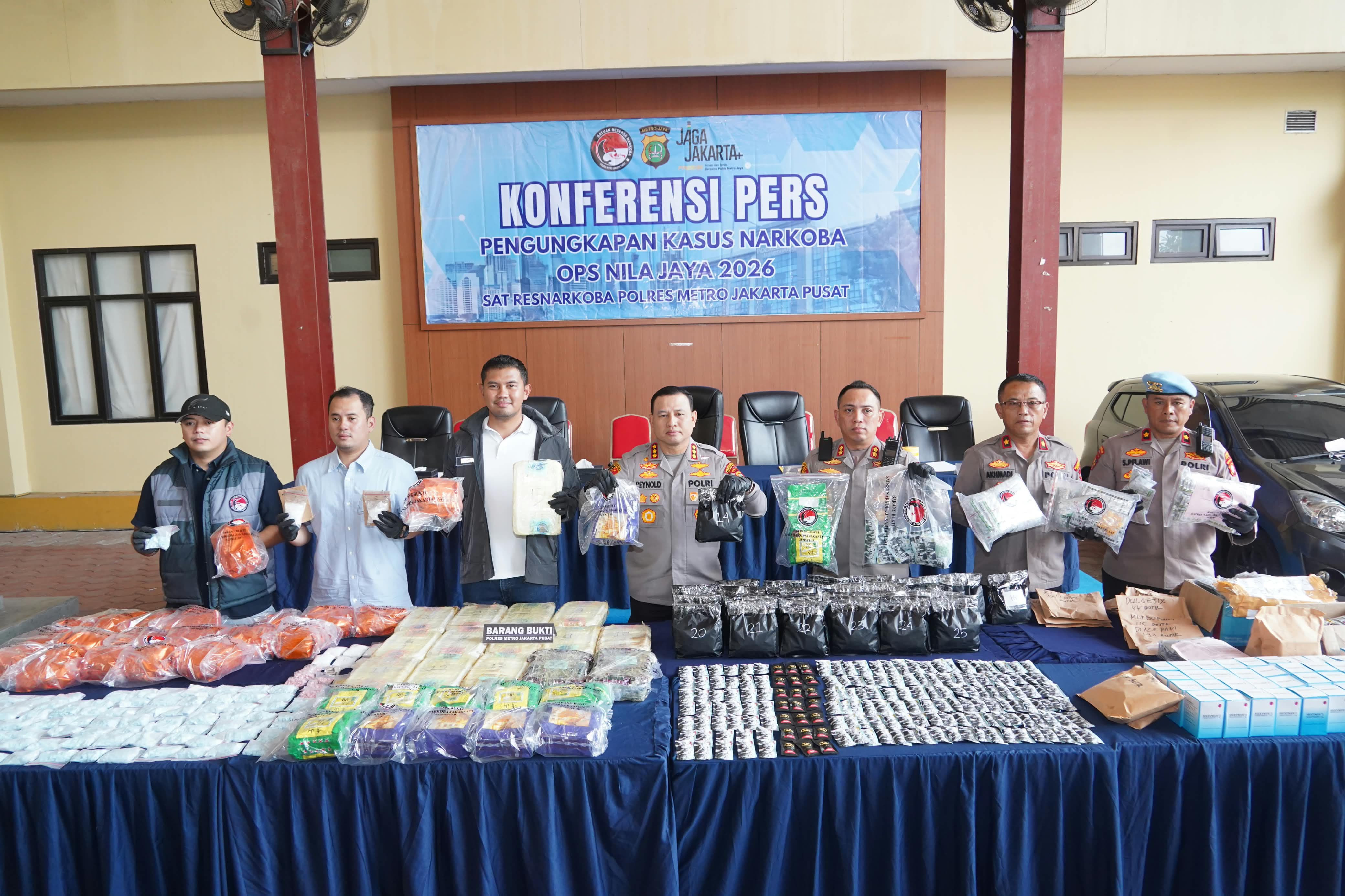 Operasi Nila Jaya 2026, Polres Jakpus Ungkap 86 Kasus Narkotika