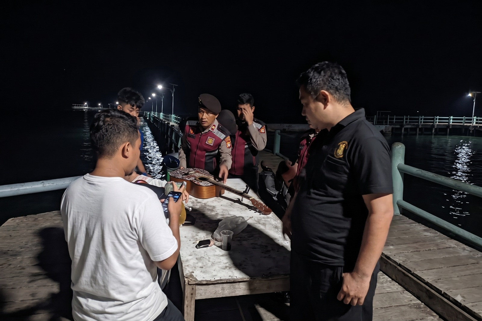 Patroli Malam Jakarta On The Spot, Polsek Kepulauan Seribu Selatan Ajak Warga Manfaatkan Layanan Polisi 110