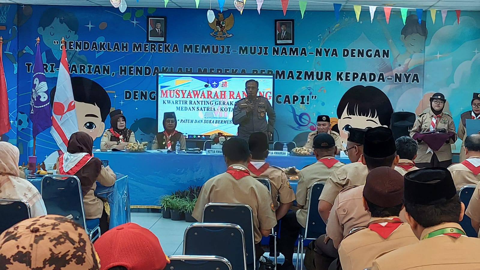 Perkuat Peran Pramuka, Polsek Medansatria Ajak Anggota Jadi Mata dan Telinga Kamtibmas