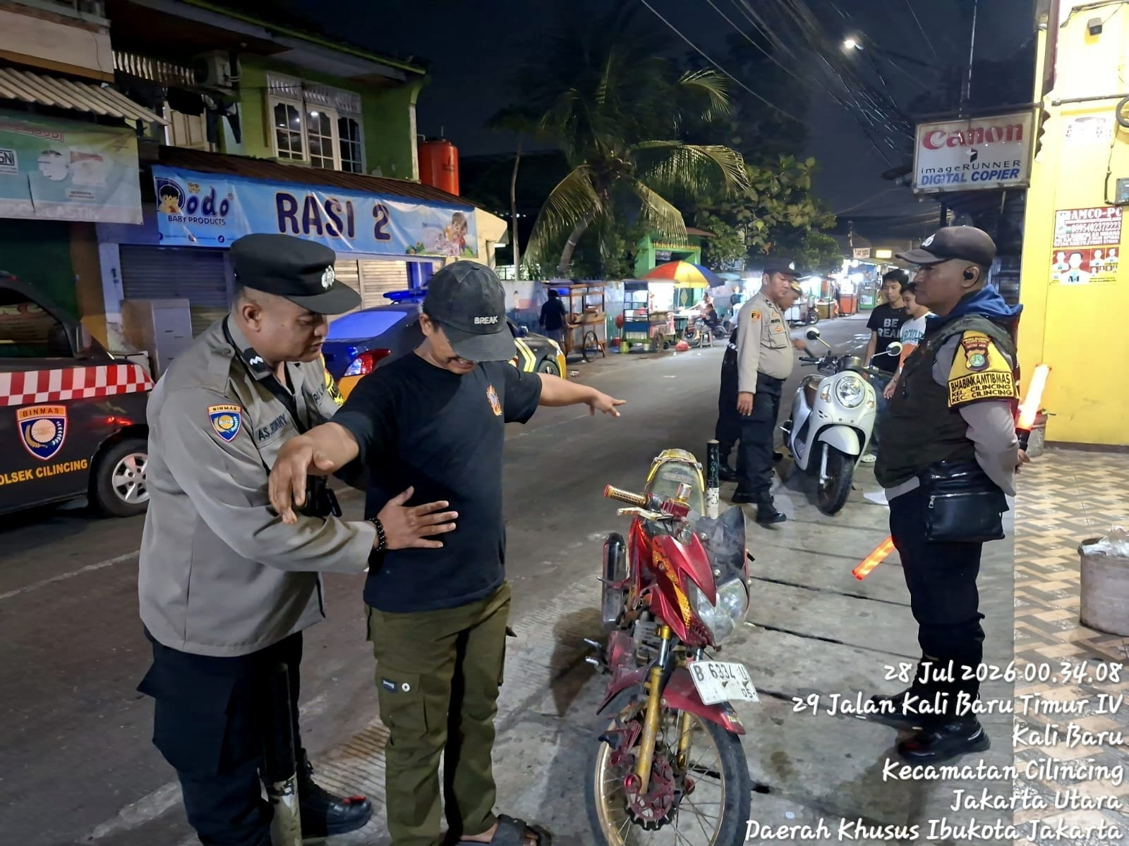 Polsek Cilincing Perketat Pengamanan Malam Lewat Patroli KRYD dan Razia Stasioner, Cegah Tawuran dan Kejahatan Jalanan