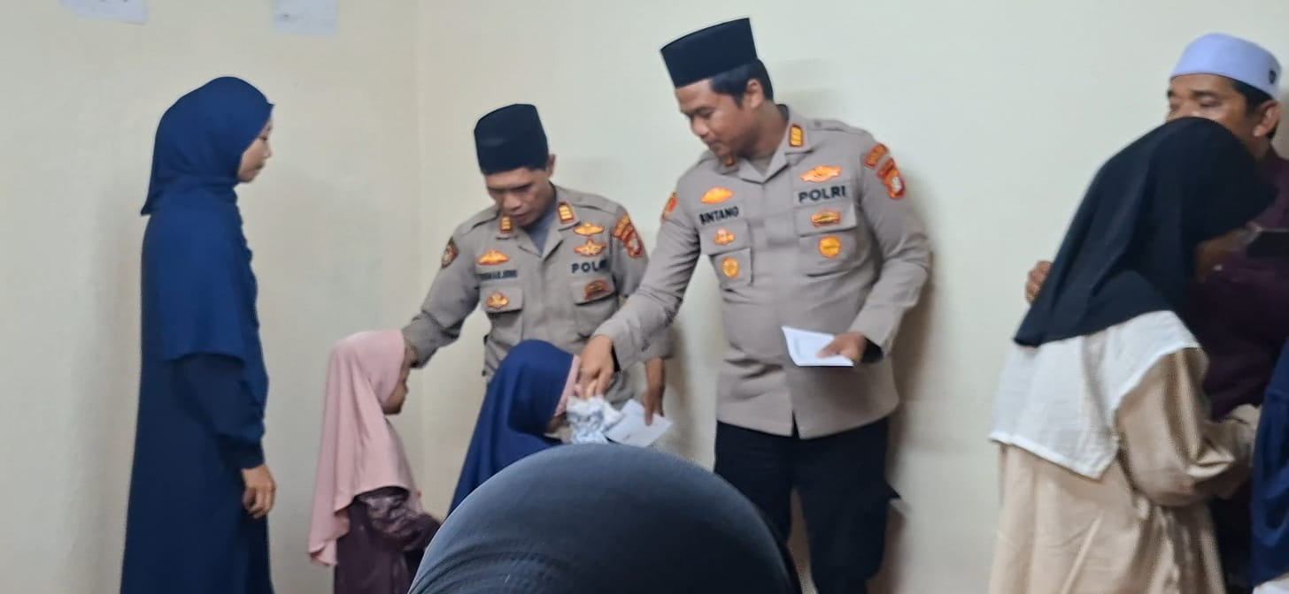Polsek Medansatria Gelar Tasyakuran dan Santunan Anak Yatim di Mako Baru