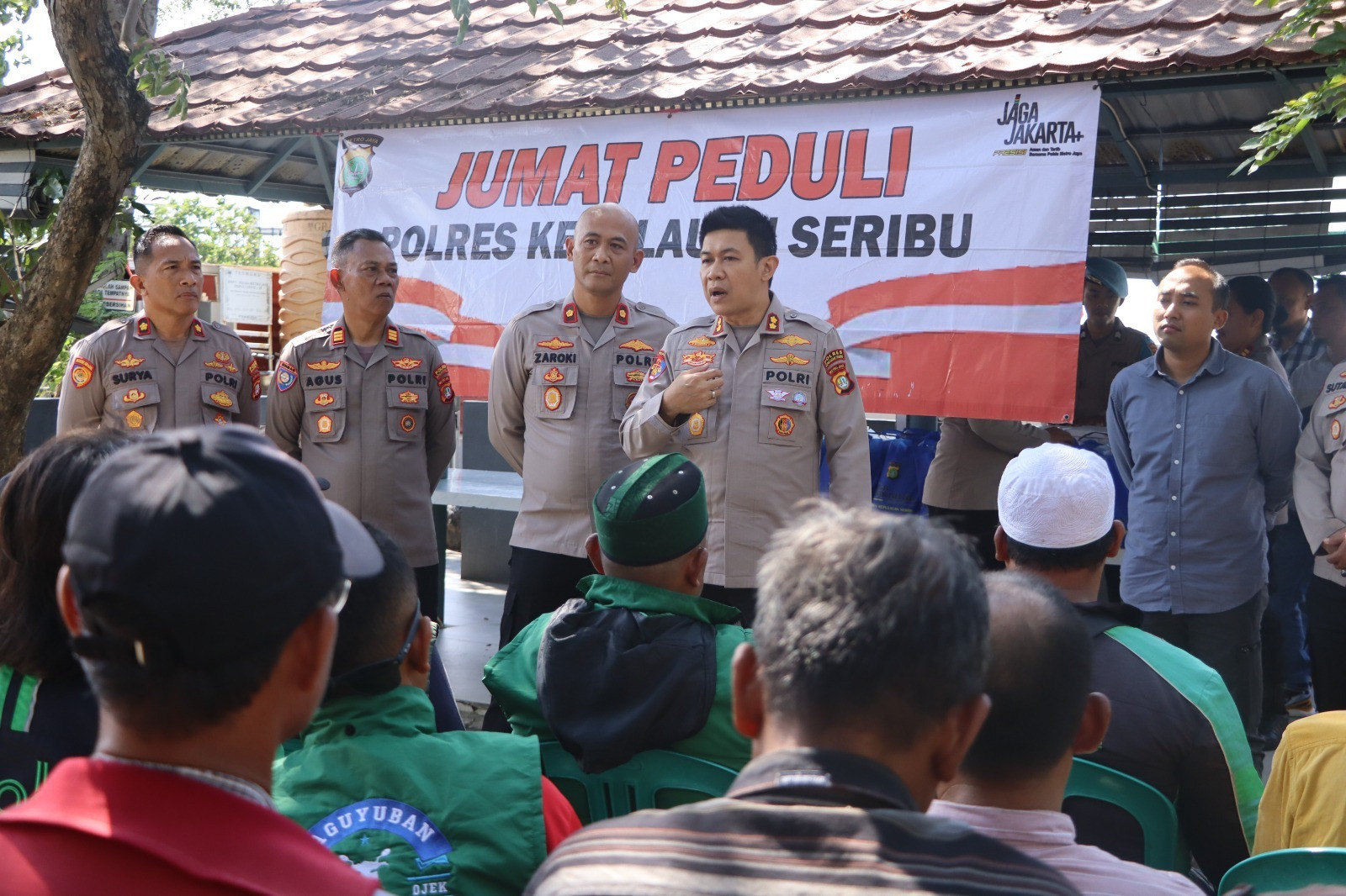 Polres Kepulauan Seribu Gelar Sabuk Kamtibmas Jumat Peduli, Rangkul Komunitas Ojek Online