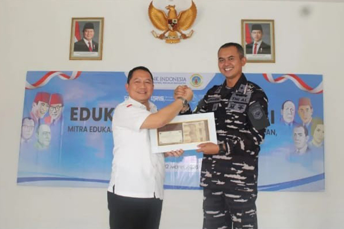 Perkuat Nasionalisme, Personel Lanal Bengkulu Ikuti Sosialisasi Cinta Rupiah