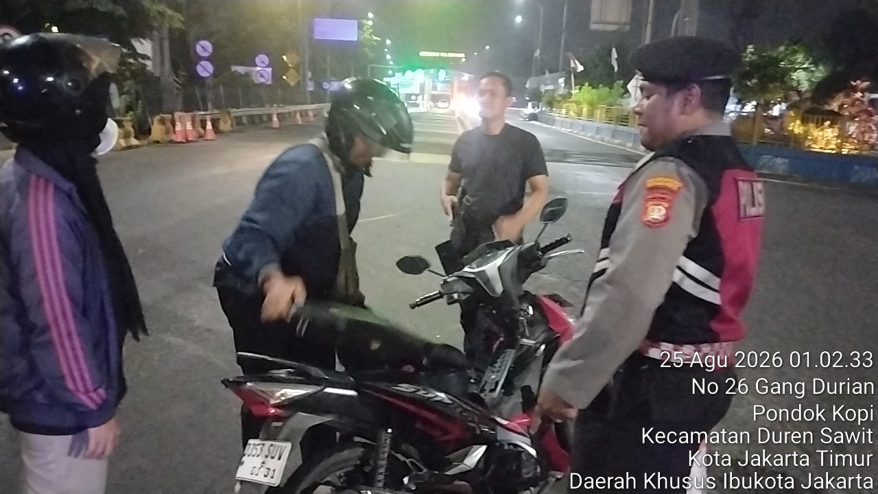 Jaga Jakarta On The Spot, Polsek Bekasi Barat Gelar Razia Stasioner dan Patroli Antisipasi Kejahatan Jalanan serta Tawuran