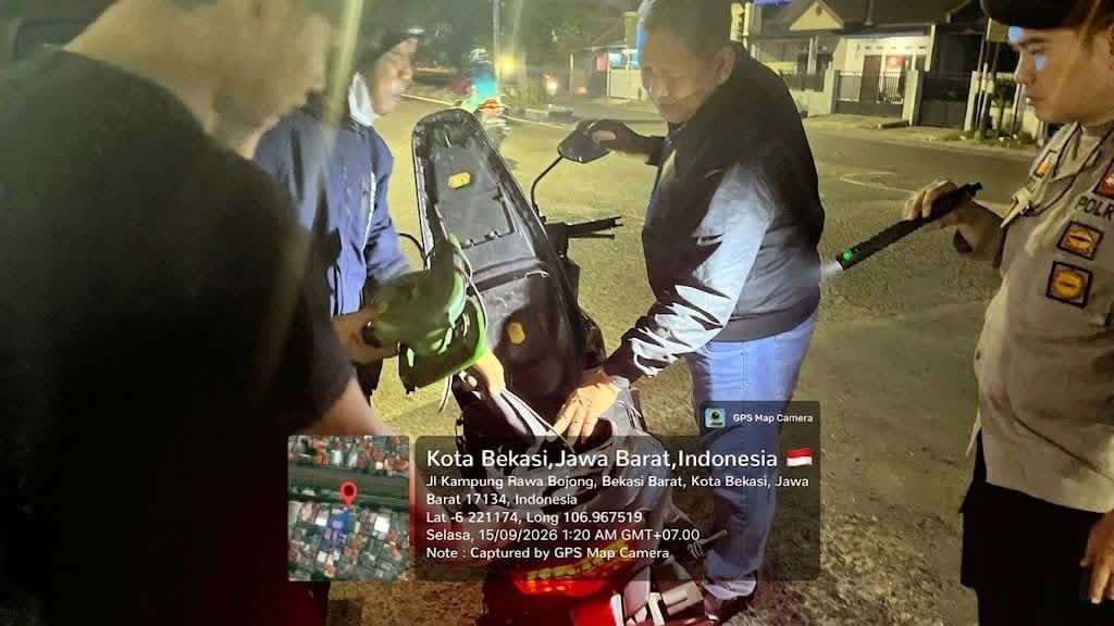 Jaga Jakarta On The Spot, Polsek Bekasi Barat Gelar Razia Cegah Kejahatan Jalanan dan Tawuran