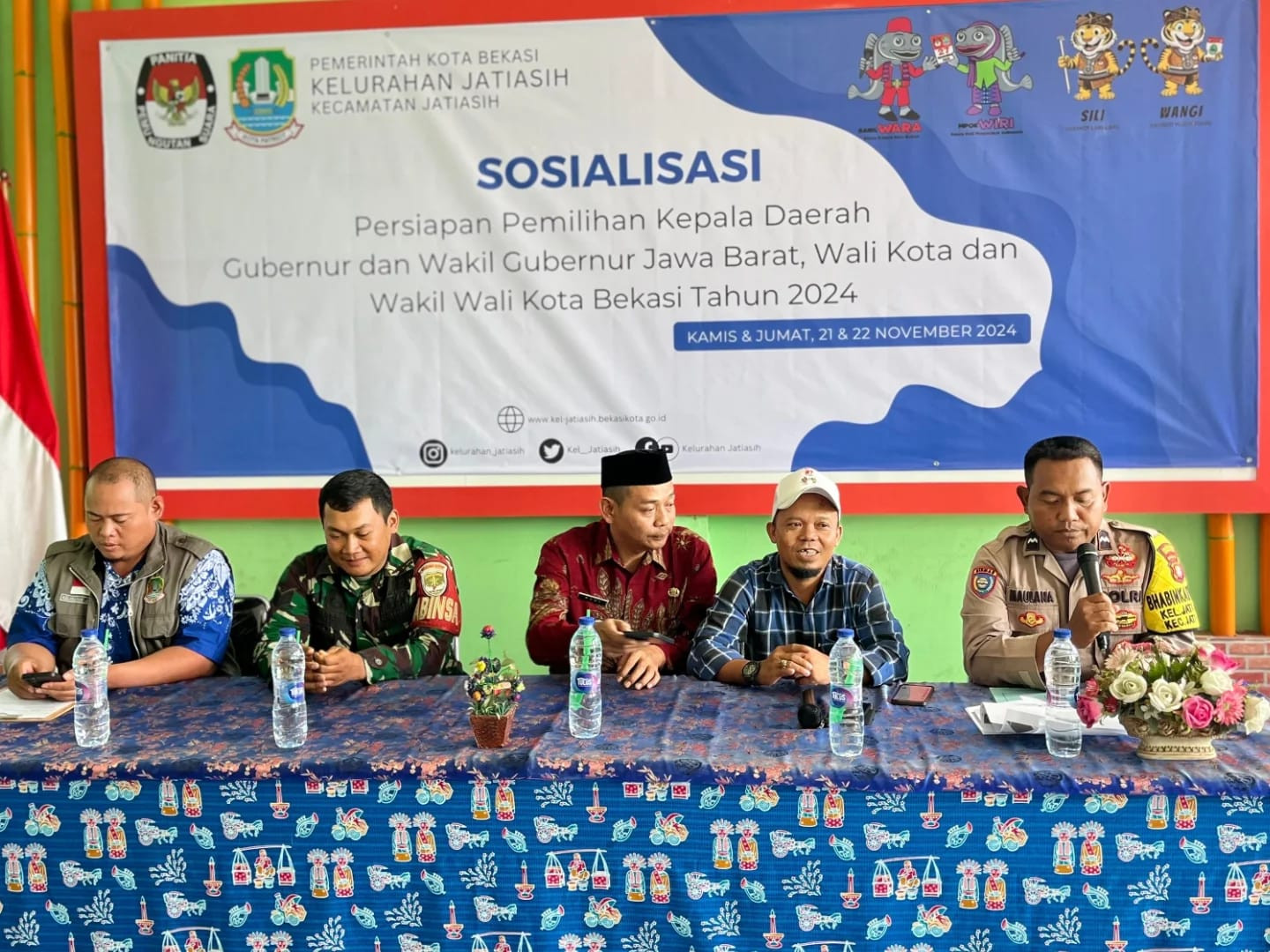 Polsek Jatiasih Sosialisasi Persiapan Pilkada 2024 di Kelurahan Jatiasih