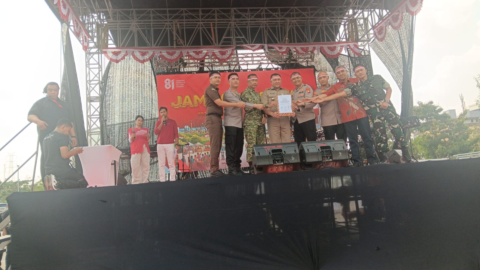 Pesta Jamuan Rakyat Peringati HUT RI ke-81, Forkopimko Jakarta Utara Tegaskan Komitmen Tolak Tawuran