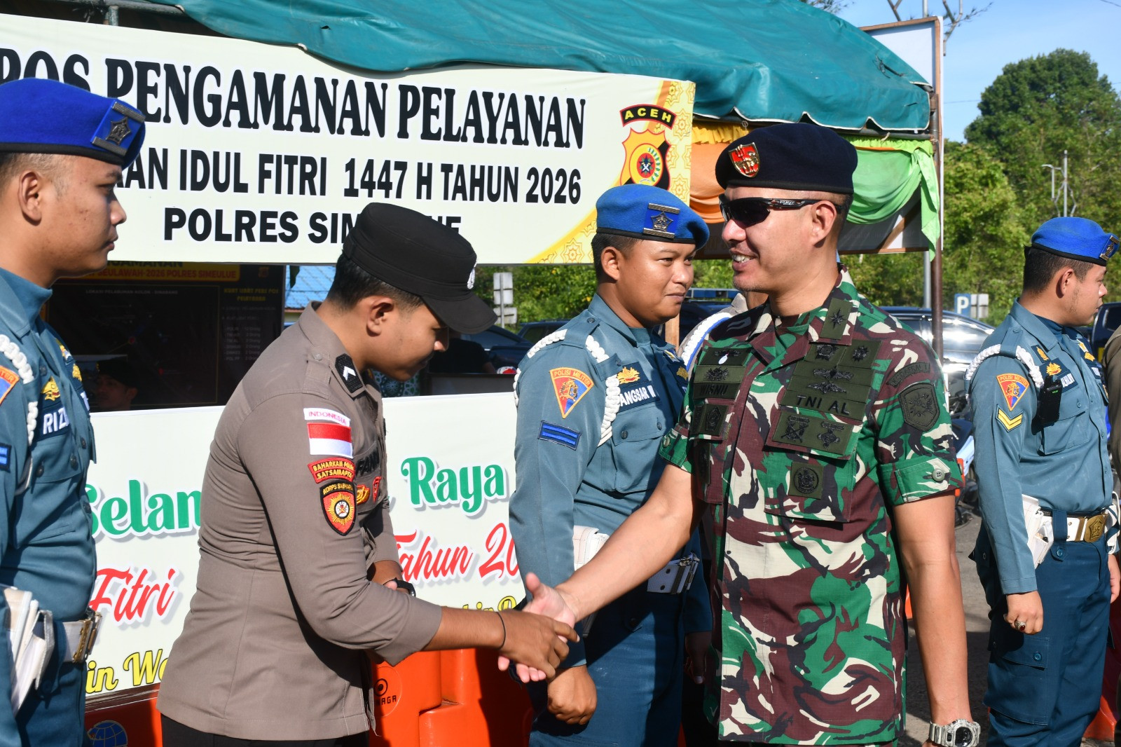 Danlanal Simeulue Bersama Forkopimda Laksanakan Pemantauan Arus Mudik di Pelabuhan Penyeberangan
