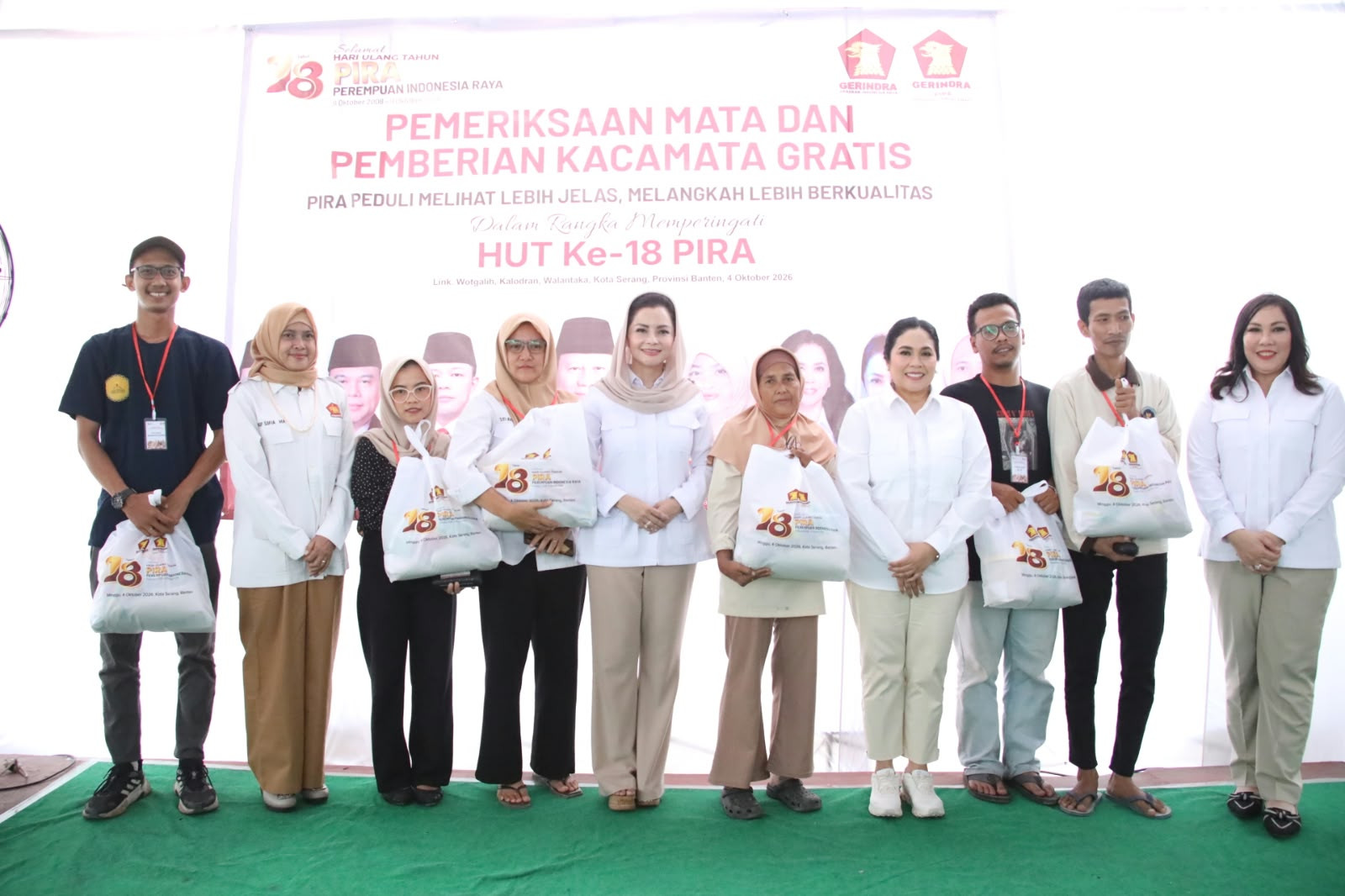 PP PIRA Gelar Pemeriksaan Mata dan Bagikan 500 Kacamata Gratis di Serang