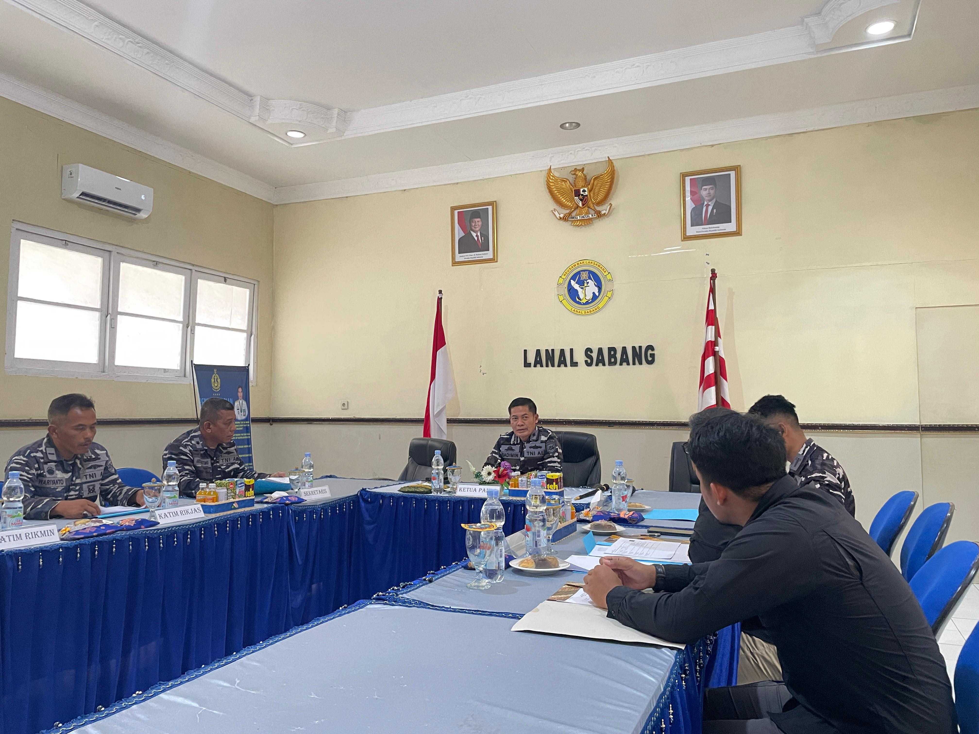 Danlanal Sabang Pimpin Rakorsetda Caba Pria/Wanita dan Tamtama PK Gelombang I Tahun 2026