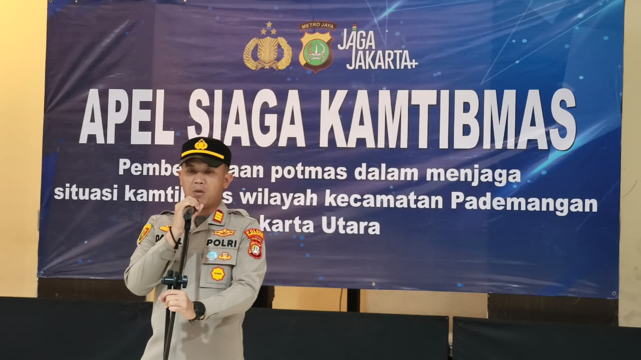 Polsek Pademangan Gelar Apel Siaga Kamtibmas dan Silaturahmi Bersama Ormas serta Potmas