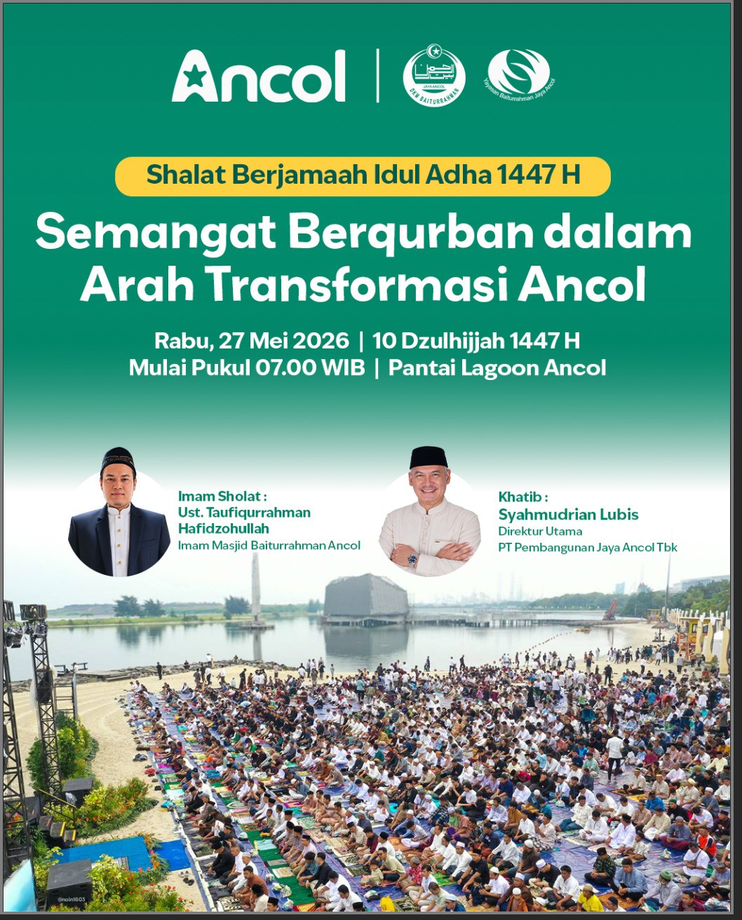 Ancol Gelar Sholat Idul Adha 1447 H di Pantai Lagoon, Usung Semangat Transformasi dan Kepedulian
