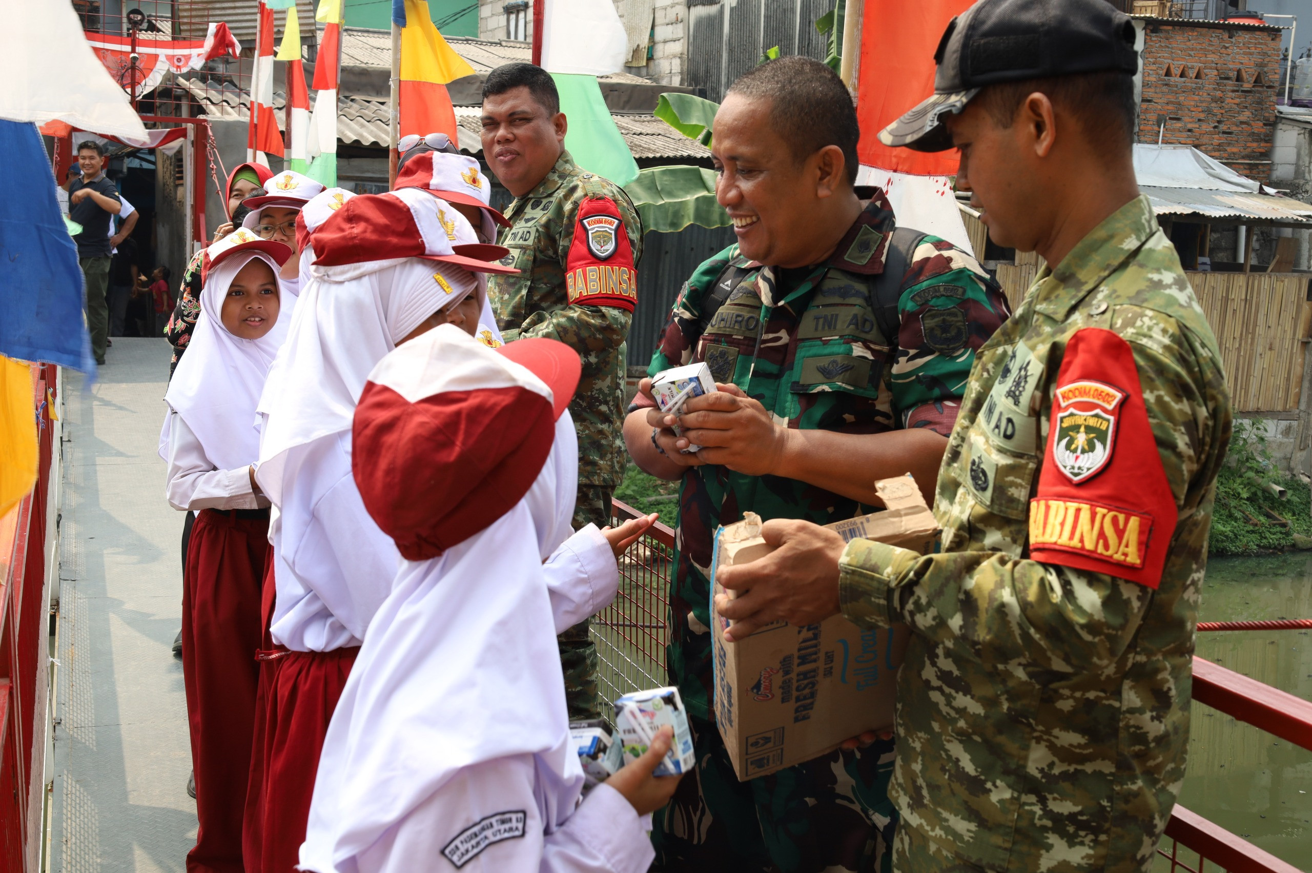 Kodim 0502/JU Ikuti Launching 2.500 Jembatan Garuda dan 3.000 Titik Air Bersih