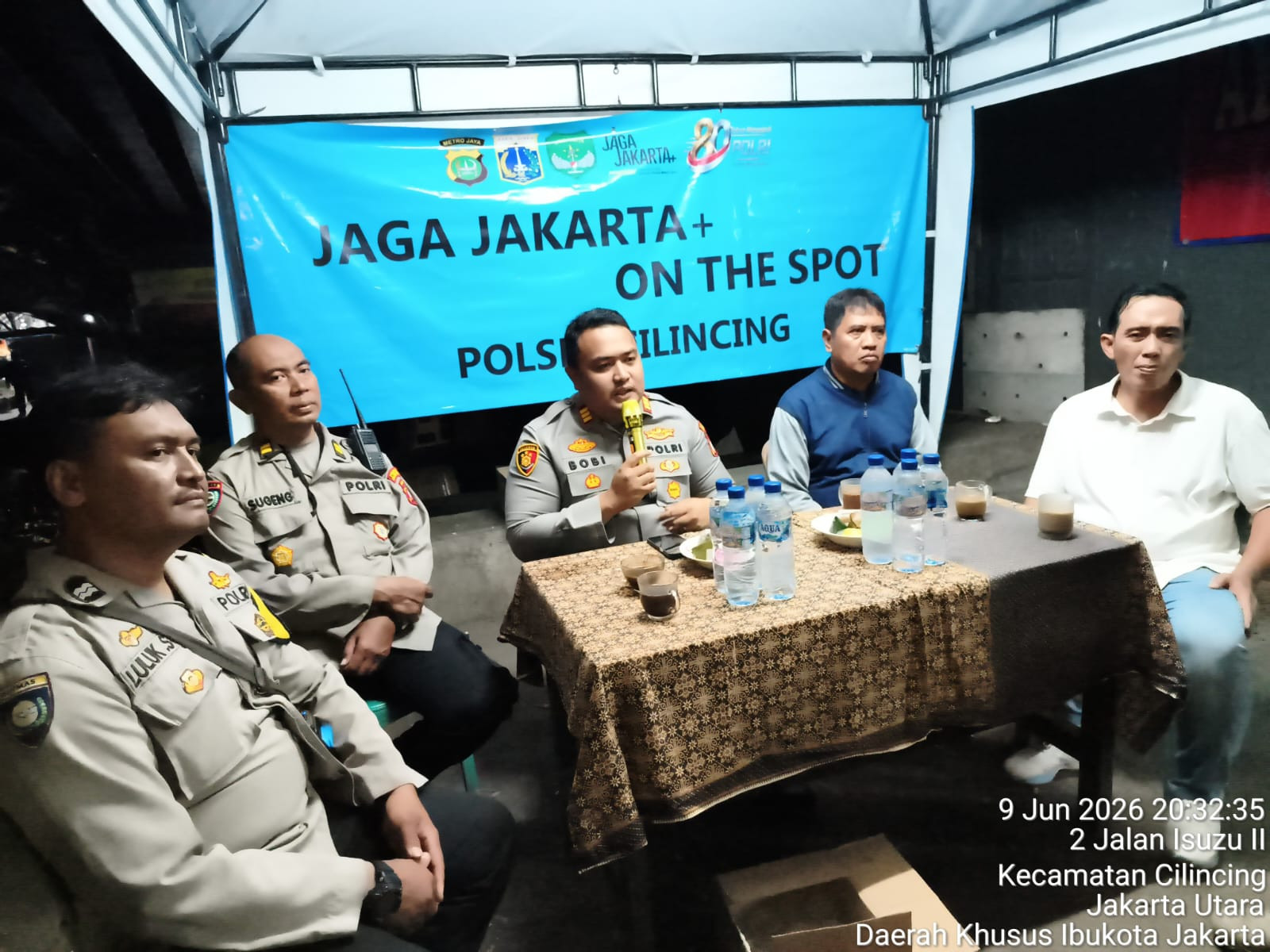 Jaga Jakarta On The Spot, Kapolsek Cilincing Ajak Warga Aktifkan Siskamling dan Bijak Bermedia Sosial