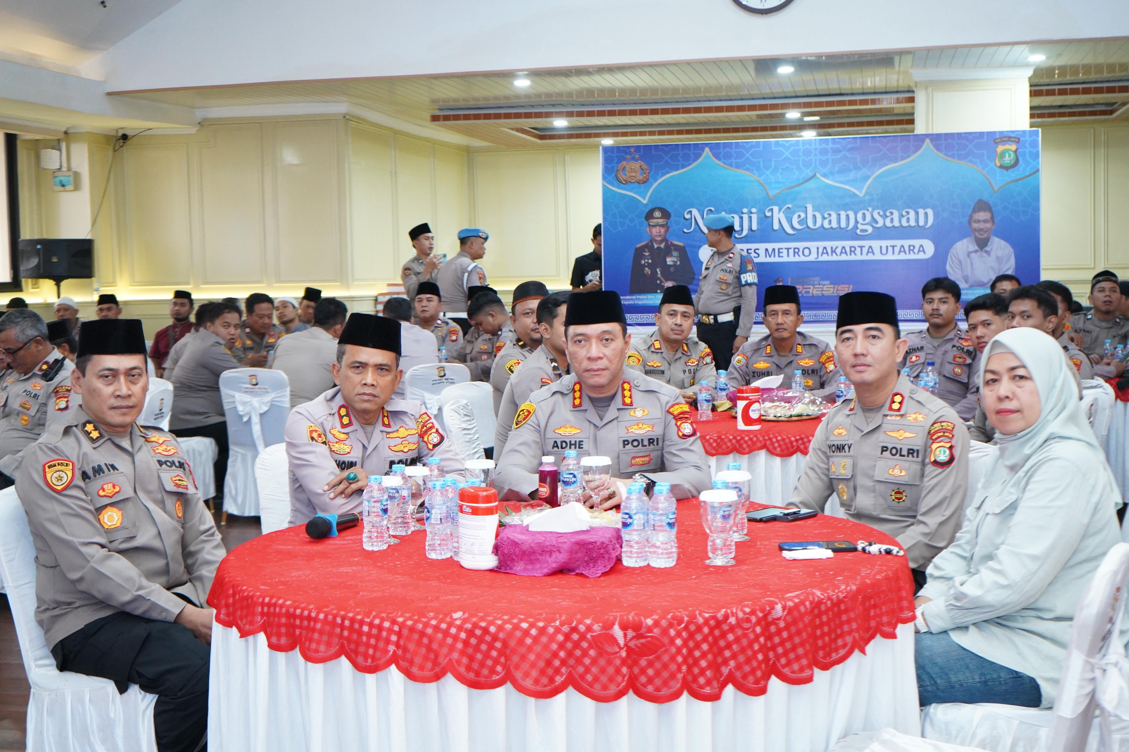 Kapolres Metro Jakarta Utara Ikuti Pembinaan Rohani Bersama Kapolri dan Gus Baha