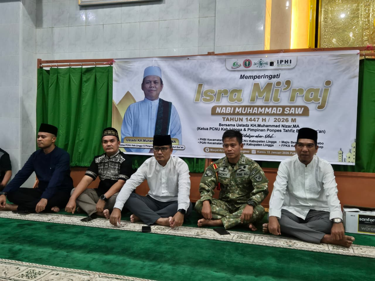 Danlanal Dabo Singkep Hadiri Ceramah Agama Peringatan Isra Mi’raj Nabi Muhammad SAW 1447 H