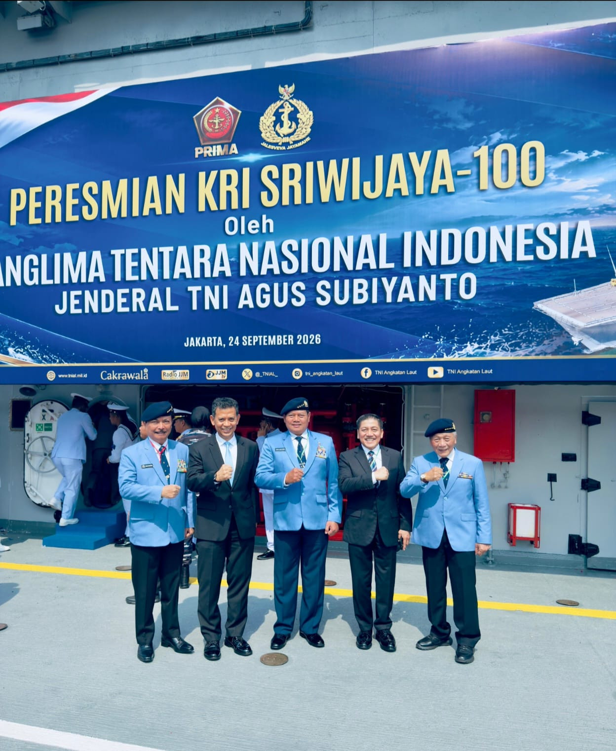 Ketua Umum PPAL Hadiri Peresmian KRI Sriwijaya-100