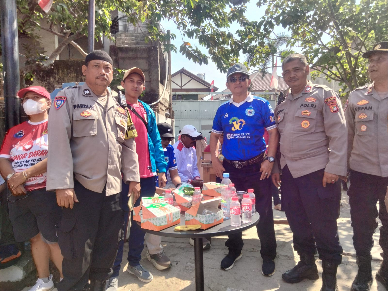 Polsek Koja Pengamanan Semarak HUT RI ke-81, 1.000 Warga Tugu Selatan Meriahkan Senam dan Gerak Jalan