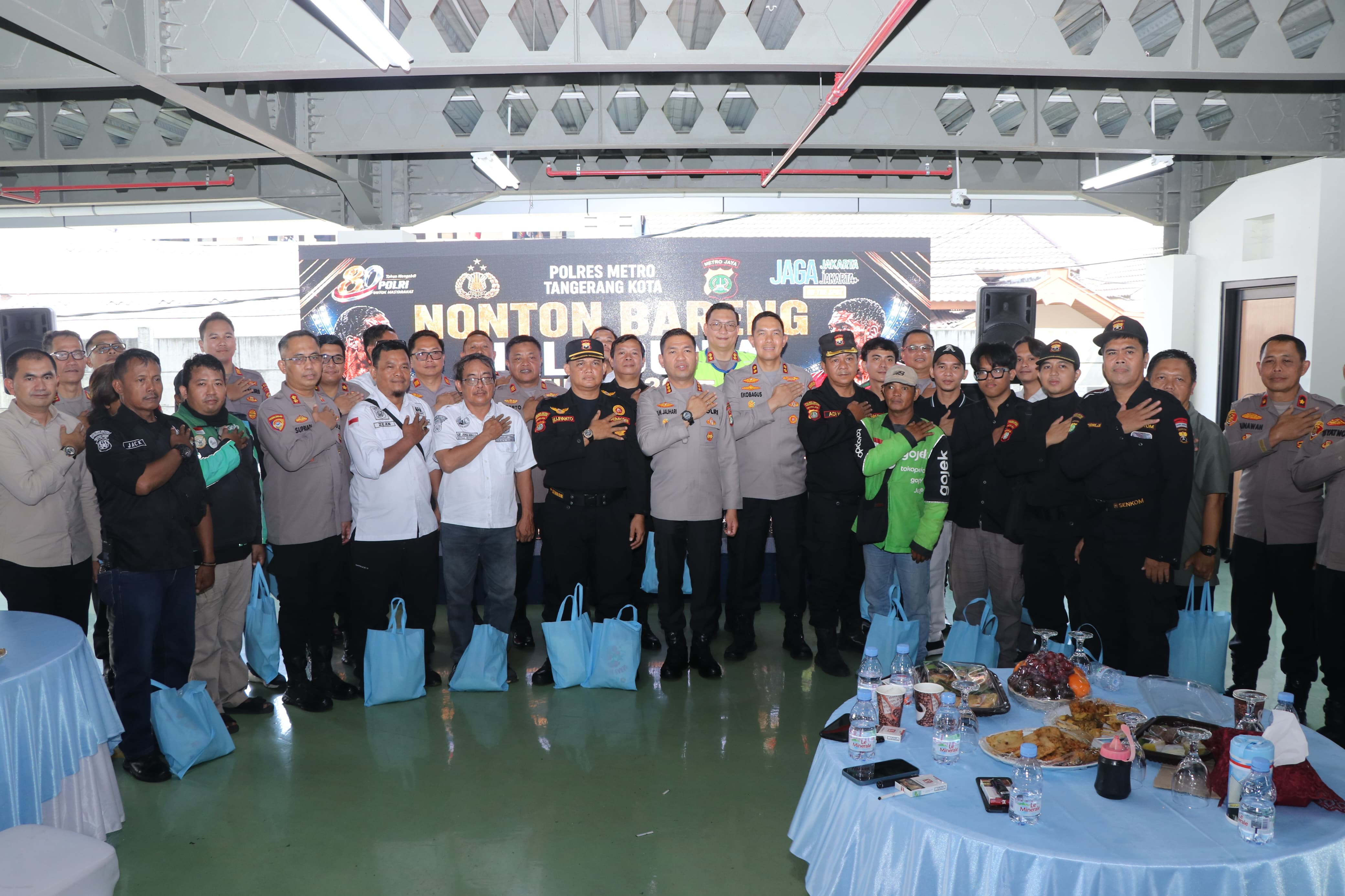 Polres Metro Tangerang Kota Gelar Nobar Piala Dunia 2026, Rangkul Sabuk Kamtibmas