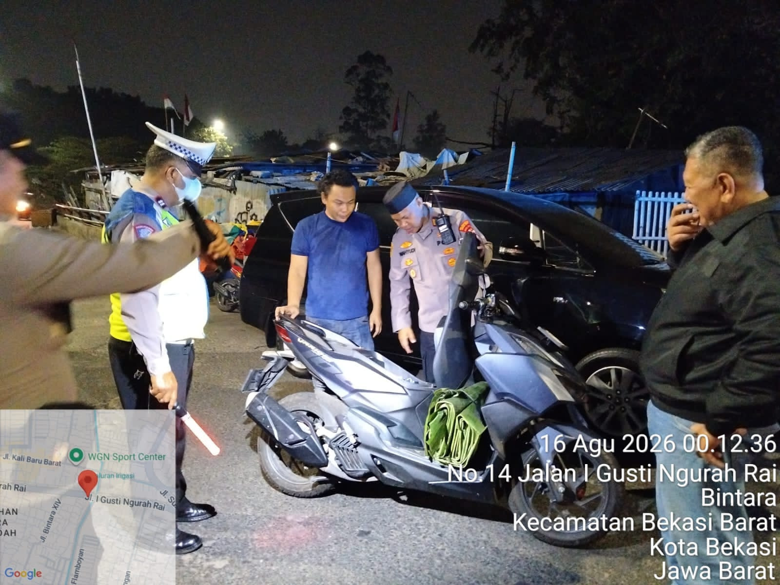 Jaga Jakarta On The Spot, Malam Libur Panjang Kapolsek Bekasi Barat Pimpin KRYD dan Razia Stasioner Cegah Tawuran