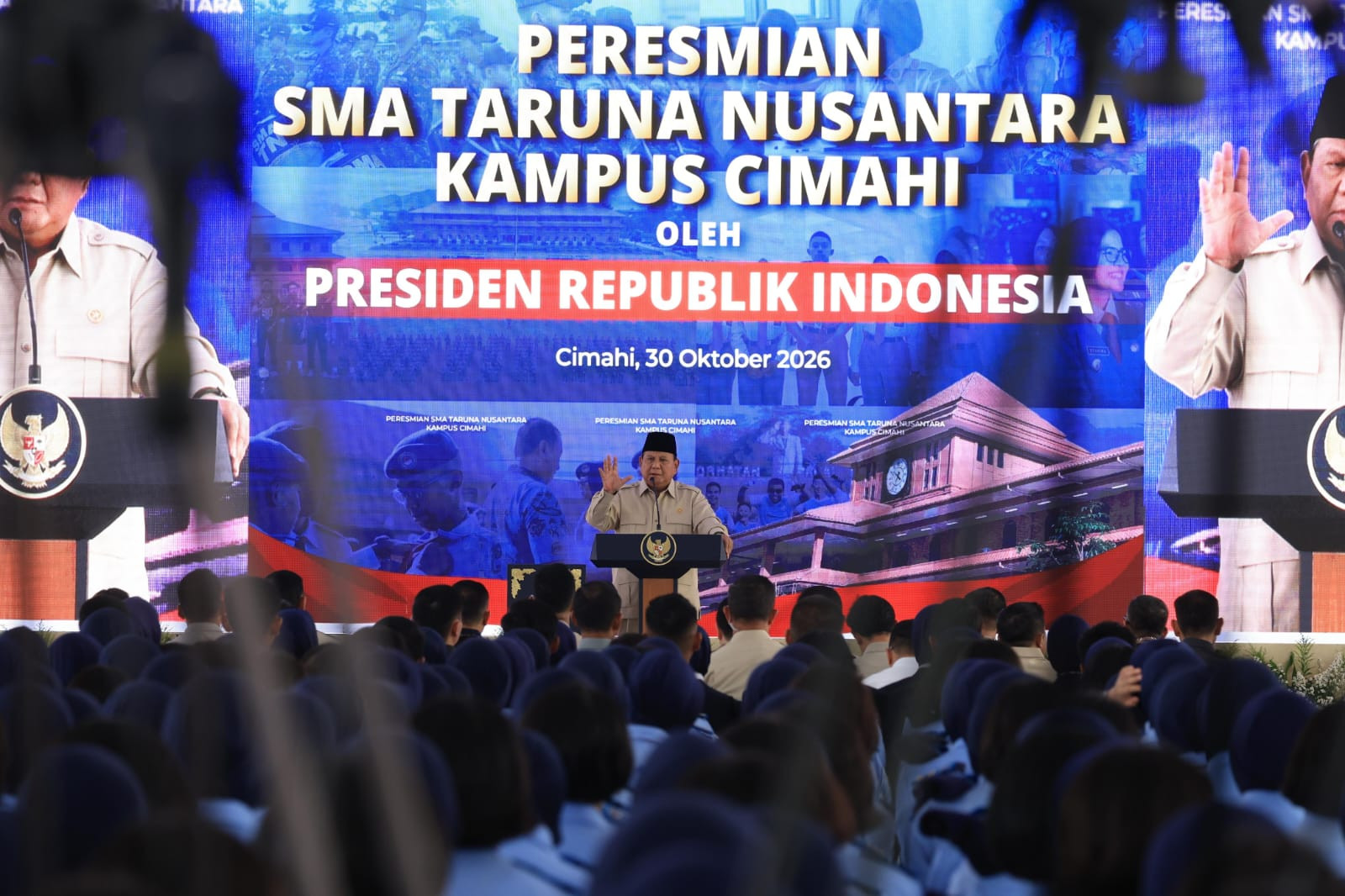 Presiden Prabowo Ingin SMA Taruna Nusantara Cimahi Cetak Pemimpin Jujur dan Cinta Tanah Air
