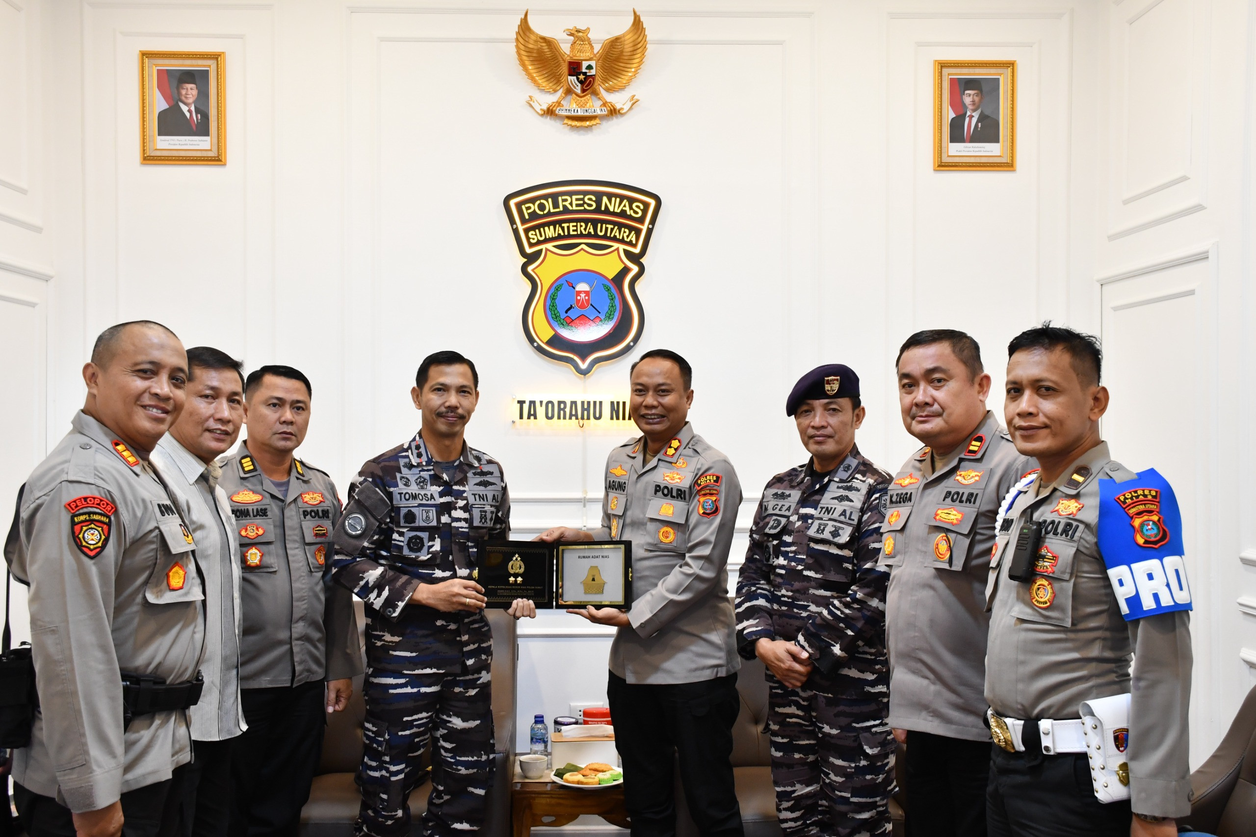 Perkuat Sinergitas, Danlanal Nias Laksanakan Kunjungan Silaturahmi ke Polres Nias